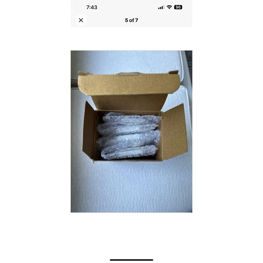 Zeal Living White Marble Octagon Coasters Set of 4 New in Box